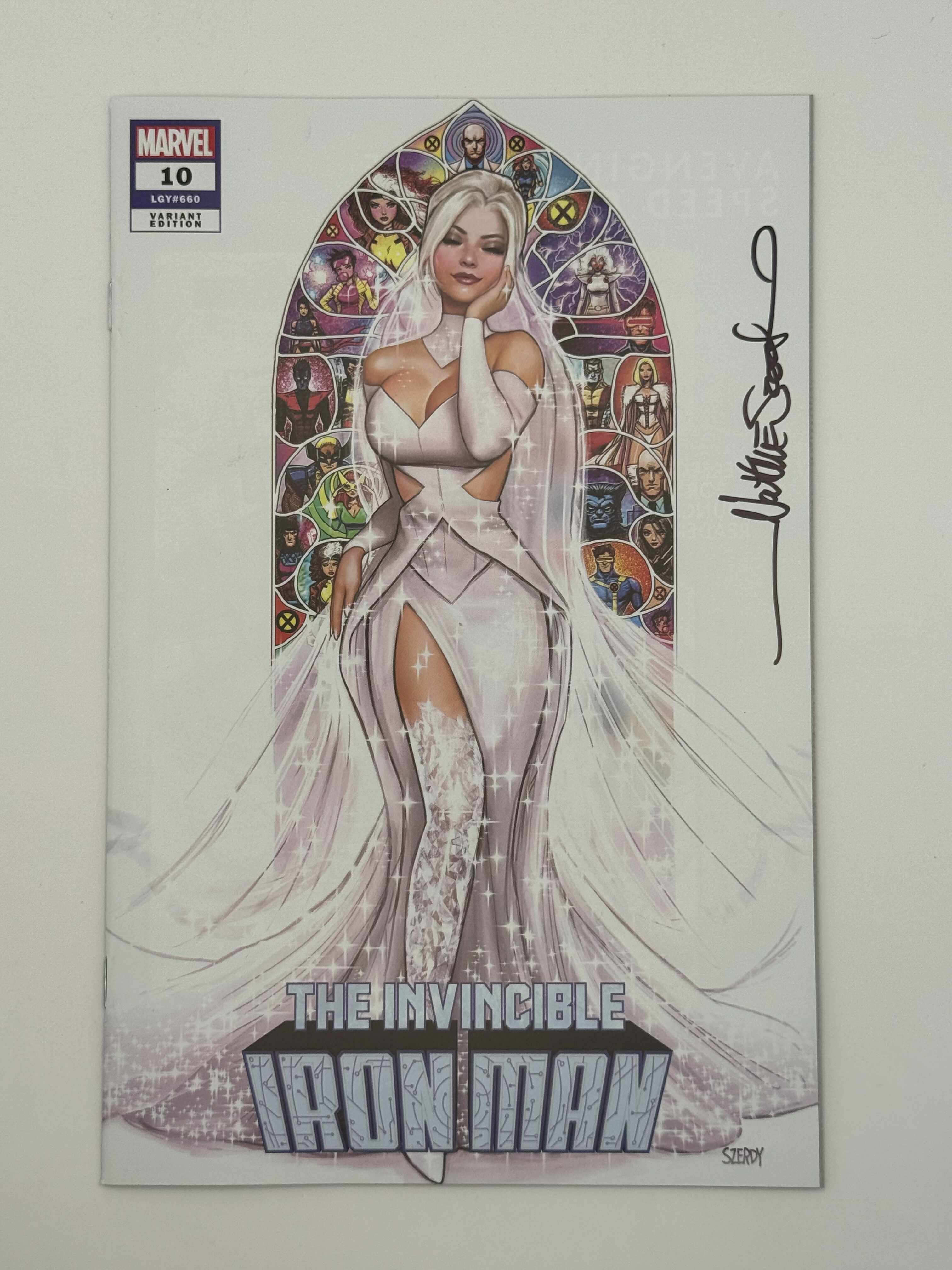 [SIGNED W/ COA] INVINCIBLE IRON MAN #10 [FALL] UNKNOWN COMICS NATHAN SZERDY EXCLUSIVE VAR [IN STOCK]