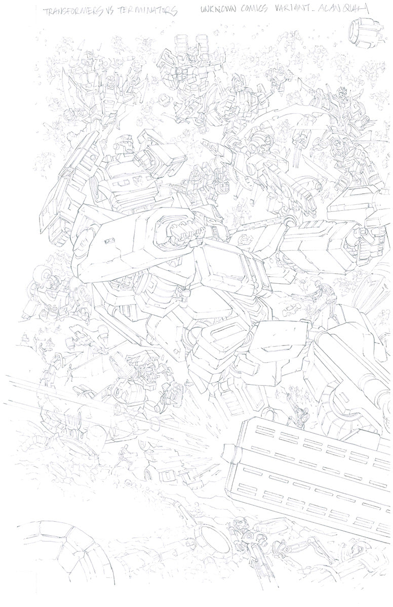 Transformers VS Terminator by Alan Quah [ORIGINAL ART] [2 PIECES OF ART]