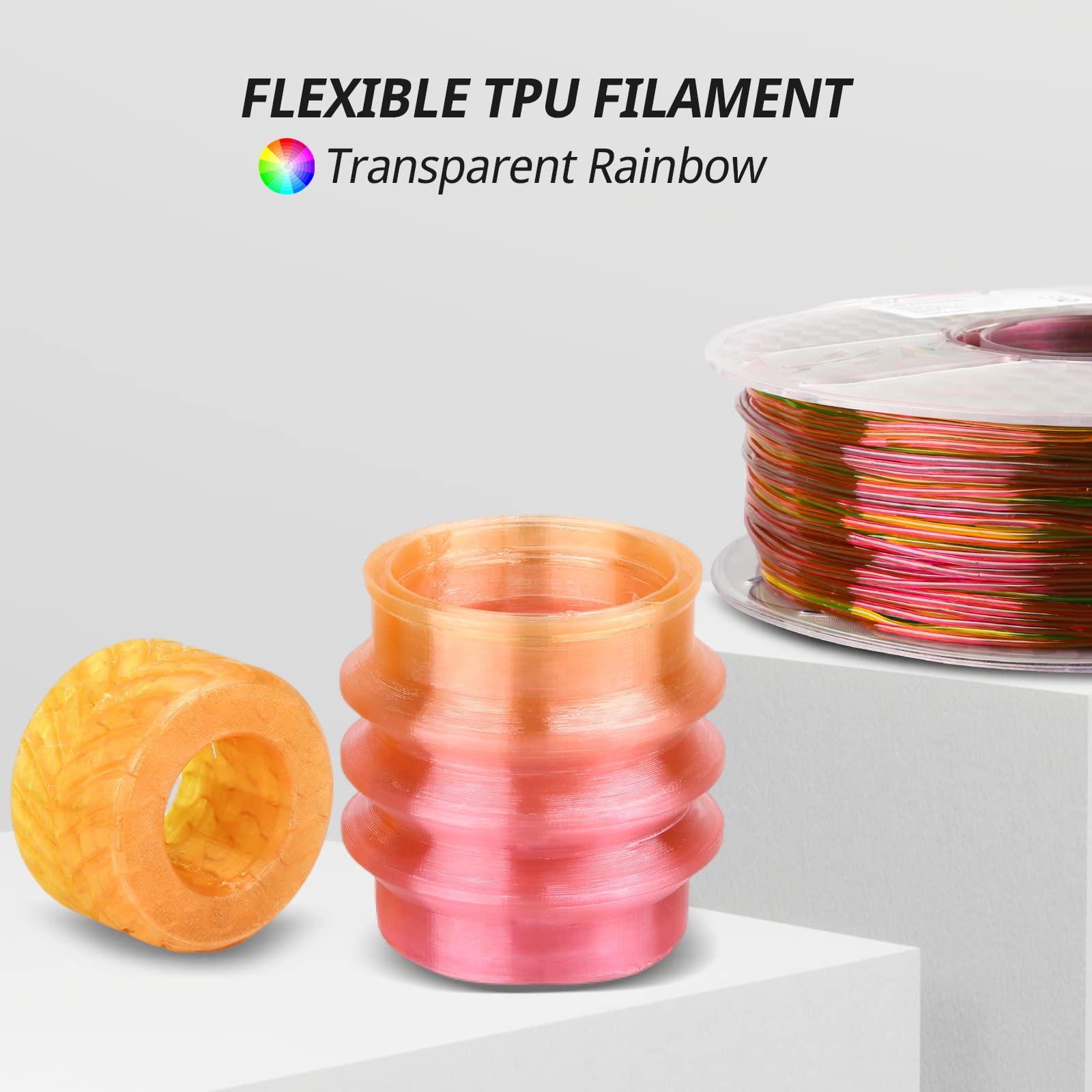 TPU Flexible Transparent Multicolor Rainbow Variety Pack (4x200g)