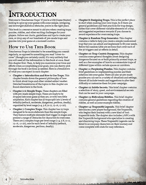 Treacherous Traps Hardcover (5E)