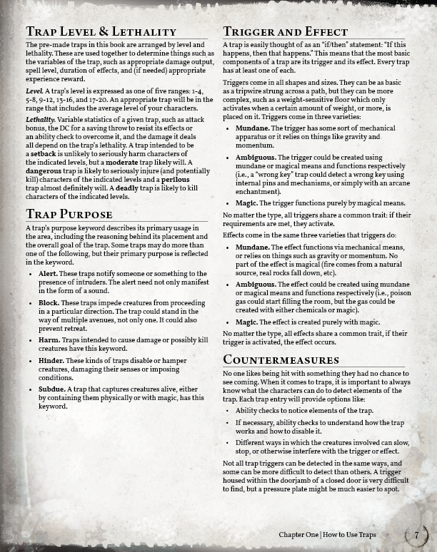 Treacherous Traps Hardcover (5E)