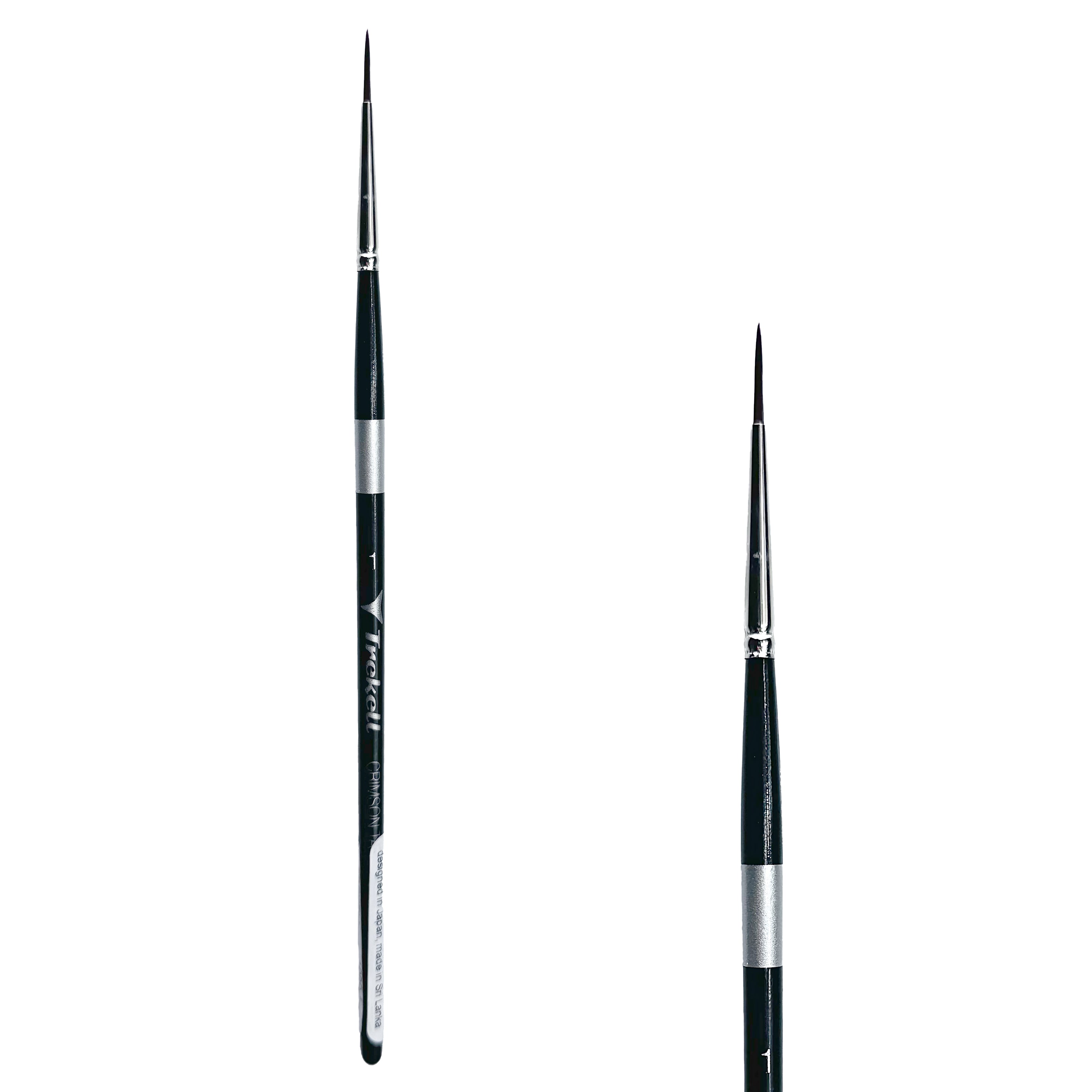 Trekell Crimson Taklon Short Handle Artist Brush - Size #1 Liner