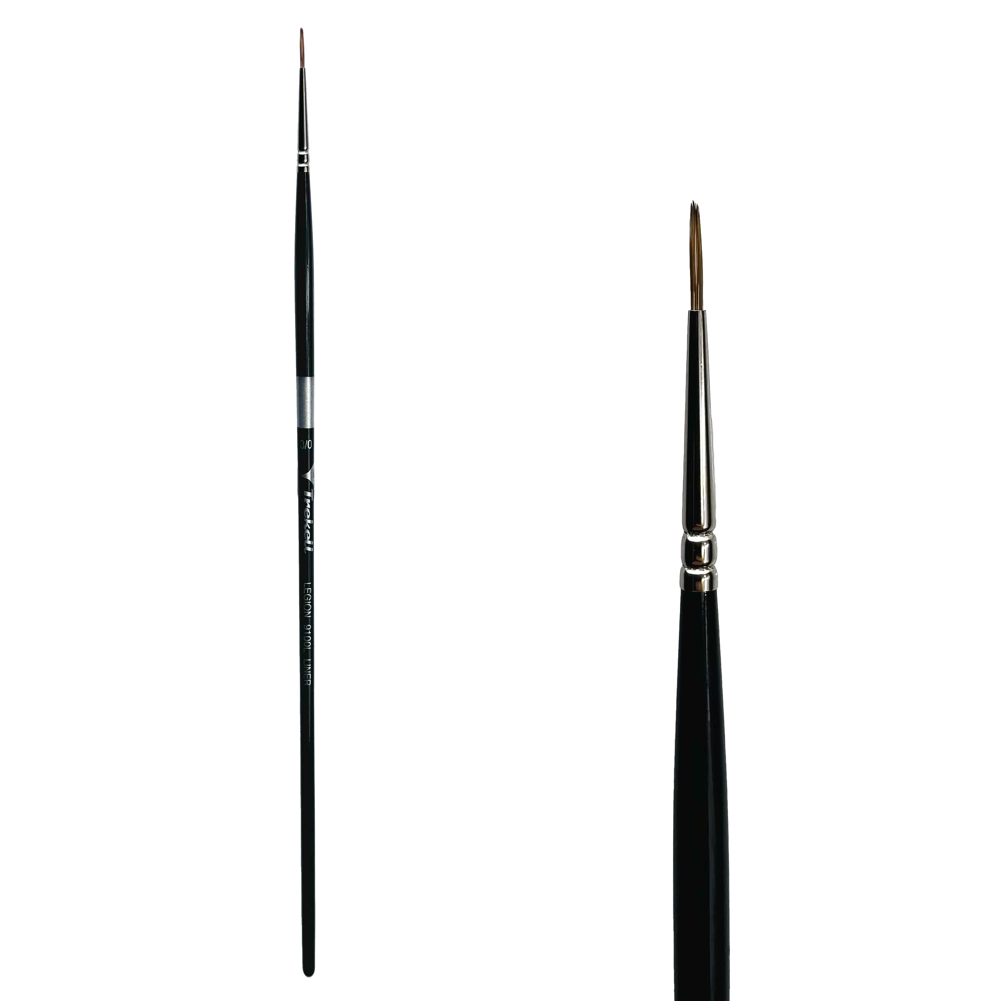 Trekell Legion Synthetic Mongoose Long Handle Artist Brush - Size #3/0 Liner