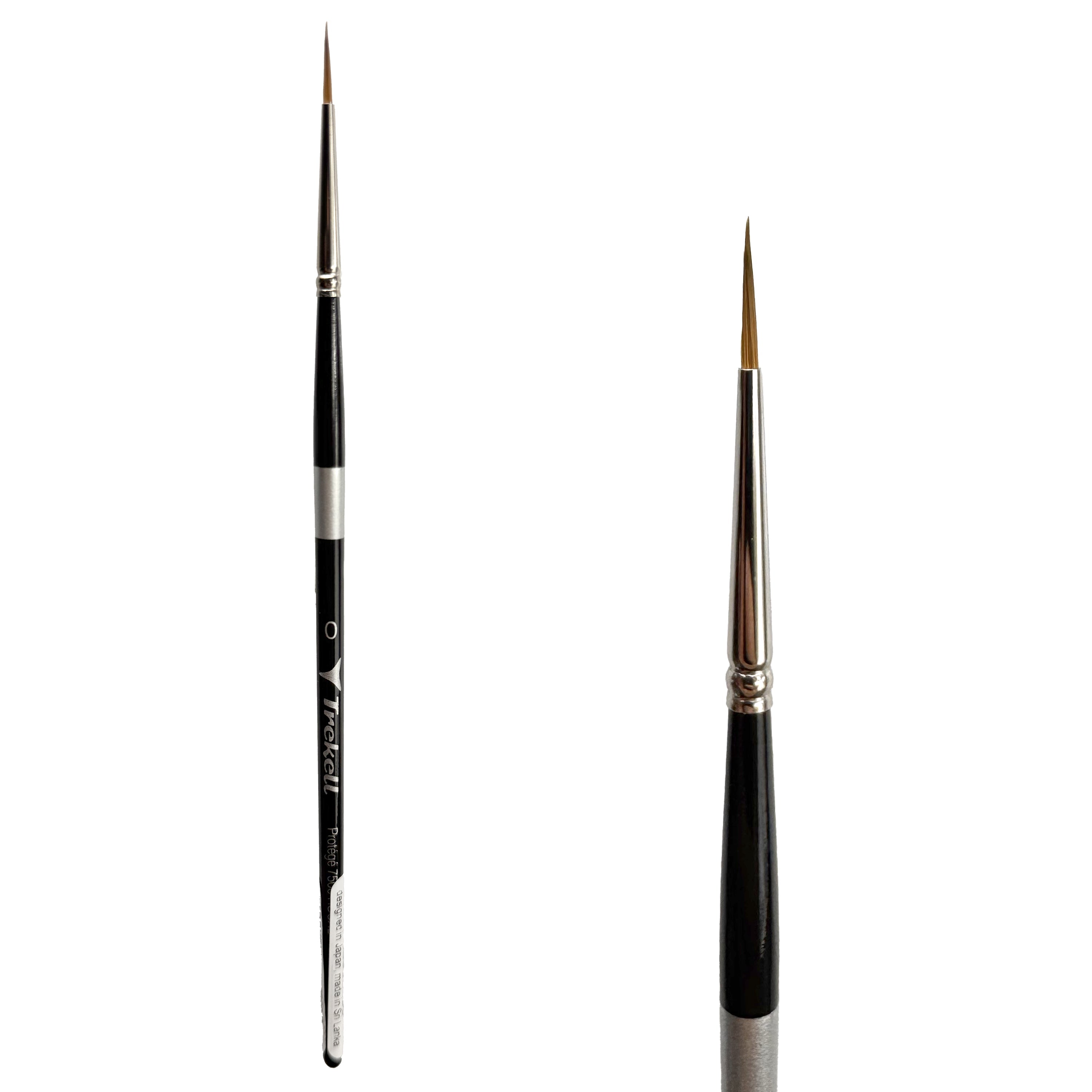 Trekell Protégé Synthetic Kolinsky Short Handle Artist Brush - Size #0 Round