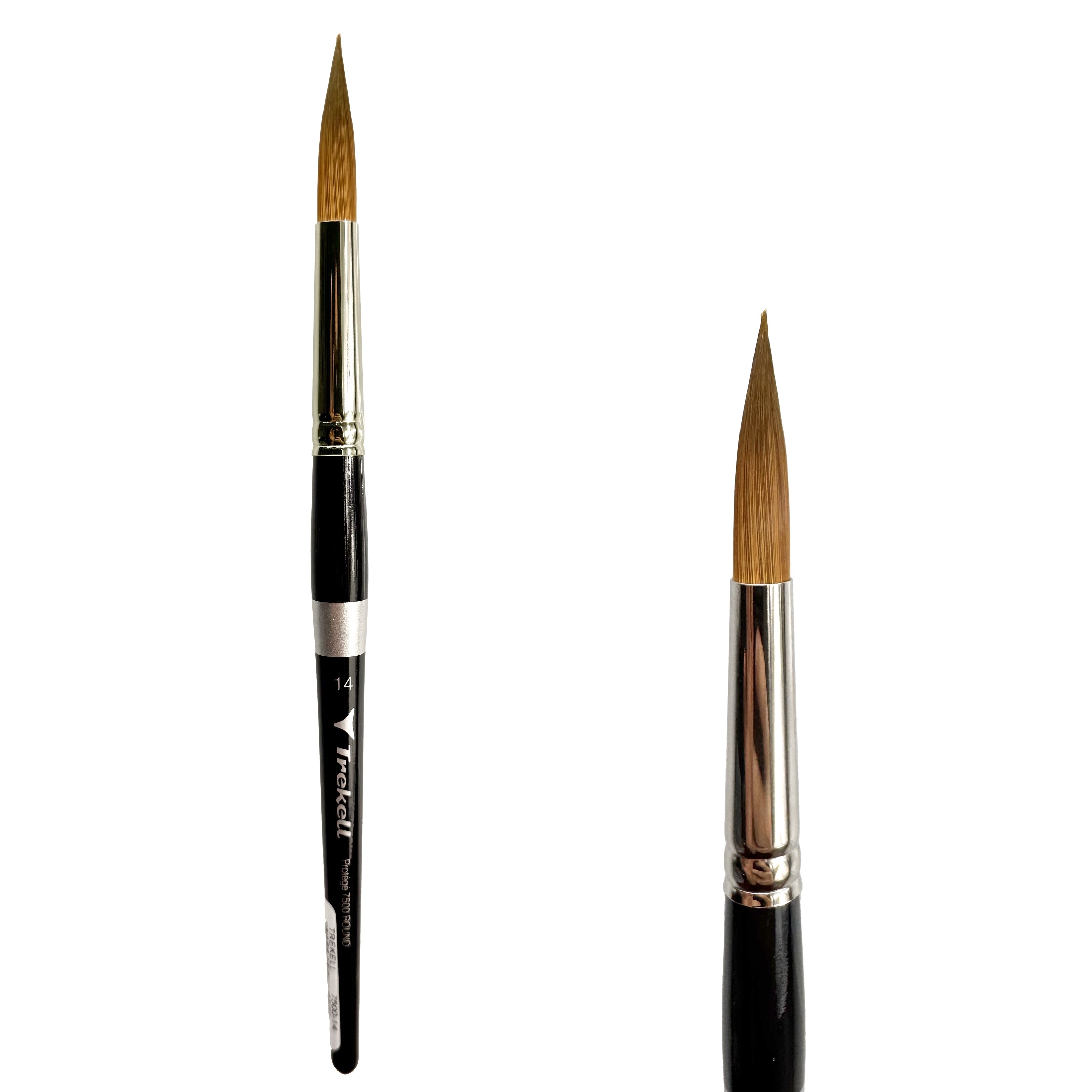 Trekell Protégé Synthetic Kolinsky Short Handle Artist Brush - Size #14 Round