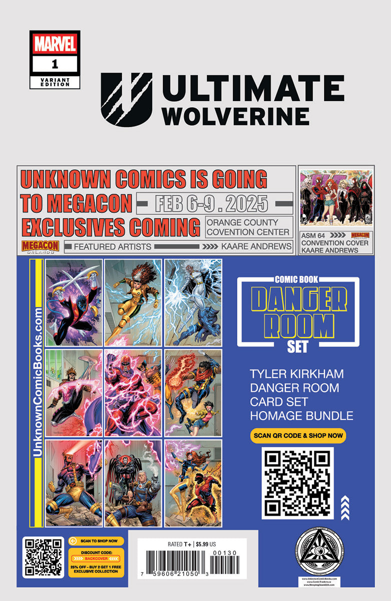 Ultimate Wolverine #1 Unknown Comics Tyler Kirkham Exclusive Premium BATTLE DAMAGED Var (01/15/2025)