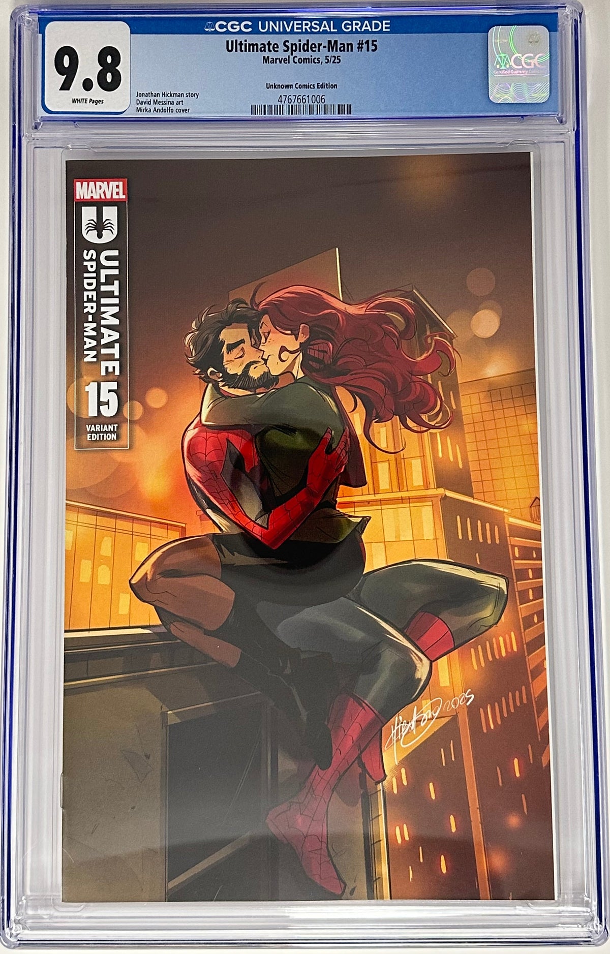 ULTIMATE SPIDER-MAN #15 CGC 9.8 BLUE LABEL MIRKA ANDOLFO EXCLUSIVE VAR [IN STOCK]