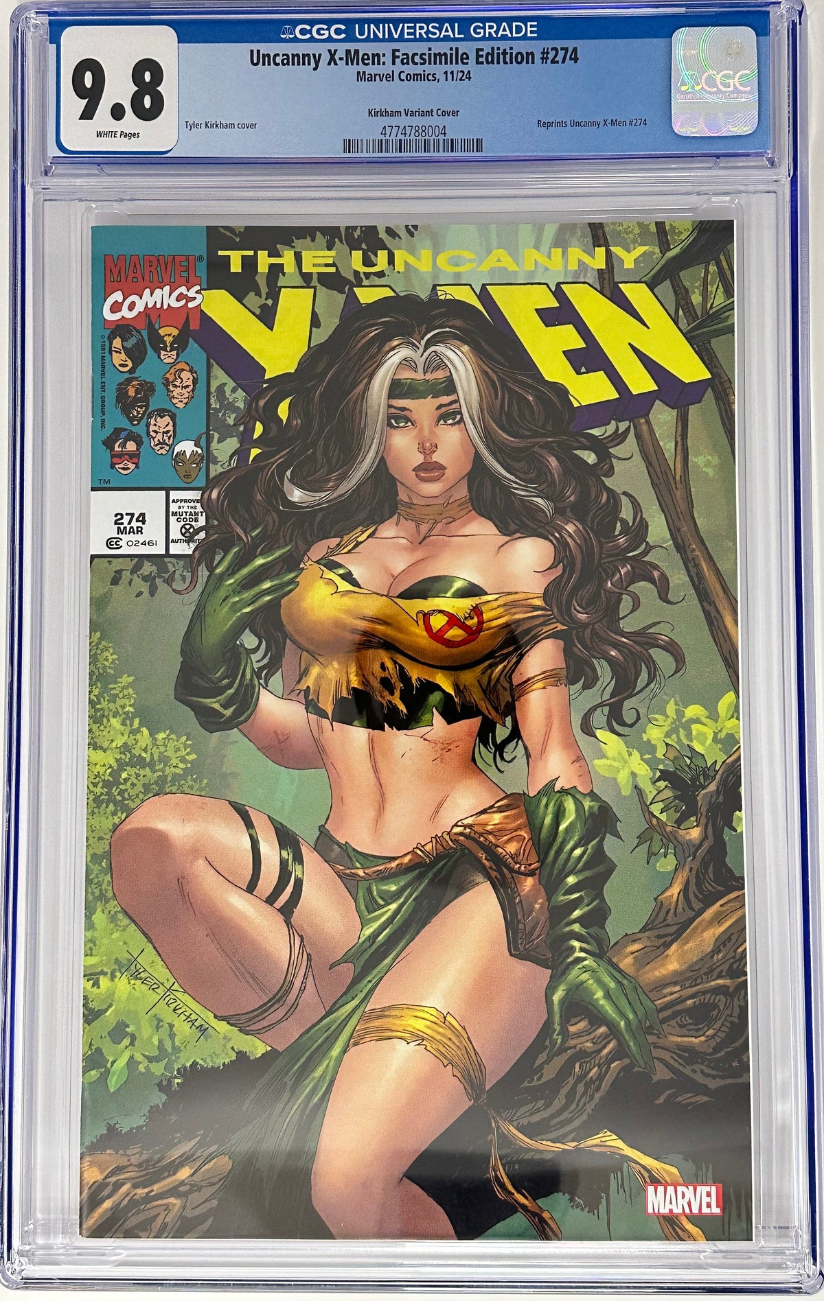 UNCANNY X-MEN: FACSIMILE EDITION #274 CGC 9.8 BLUE LABEL TYLER KIRKHAM EXCLUSIVE VAR [IN STOCK]