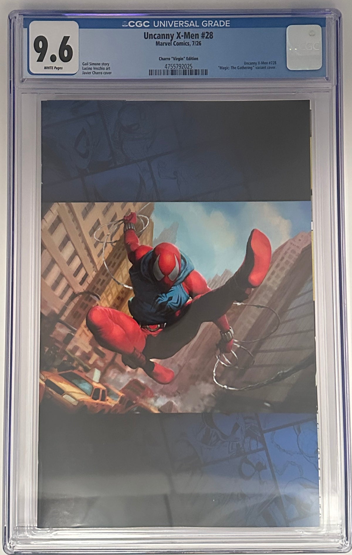 UNCANNY X-MEN #28 CGC 9.6 BLUE LABEL JAVIER CHARRO 1:50 VIRGIN VAR [IN STOCK]