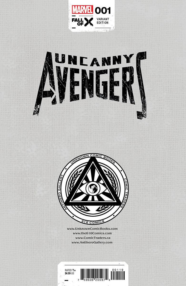 [2 PACK] UNCANNY AVENGERS #1 [G.O.D.S., FALL] UNKNOWN COMICS R1C0 EXCLUSIVE VAR (08/16/2023)