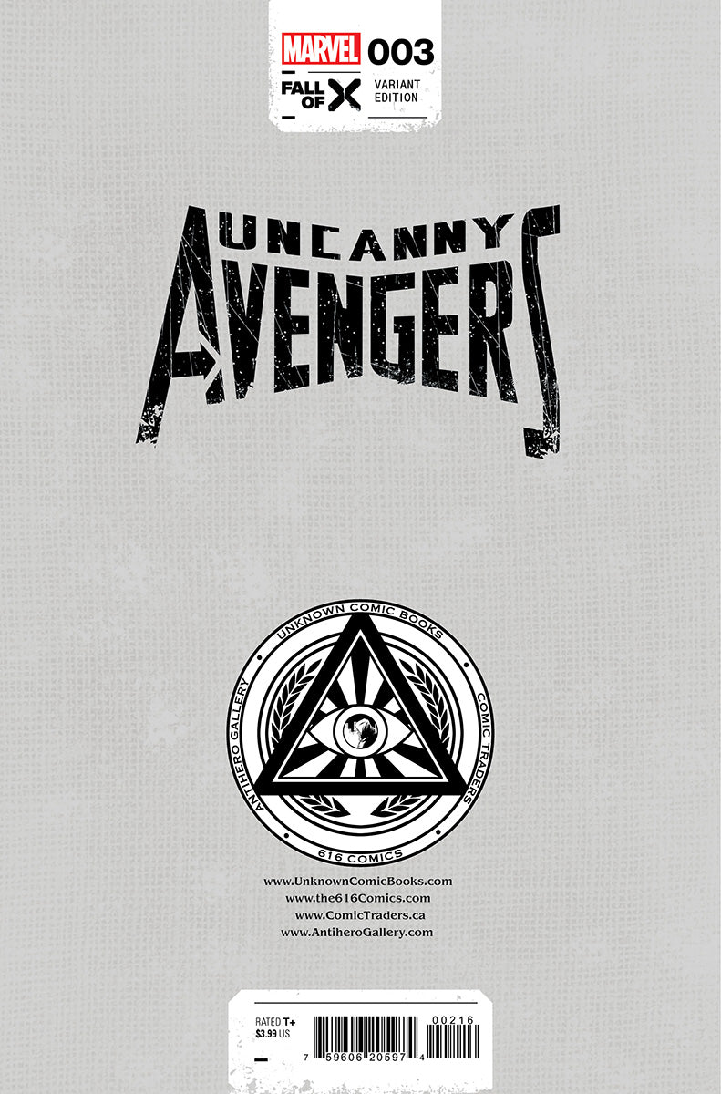 [2 Pack] Uncanny Avengers #3 [Fall] Unknown Comics Ejikure Exclusive Var (10/25/2023)