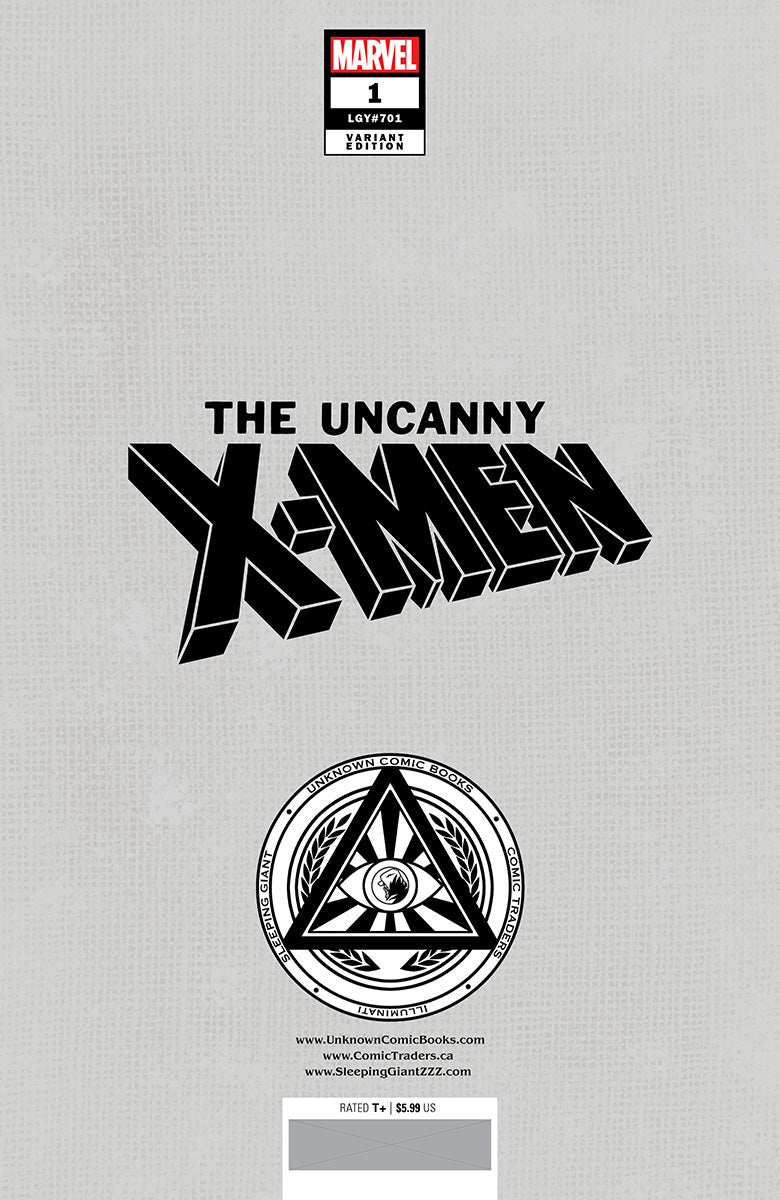 [SIGNED W/ COA] UNCANNY X-MEN #1 UNKNOWN COMICS NATHAN SZERDY EXCLUSIVE VIRGIN VAR [IN STOCK]