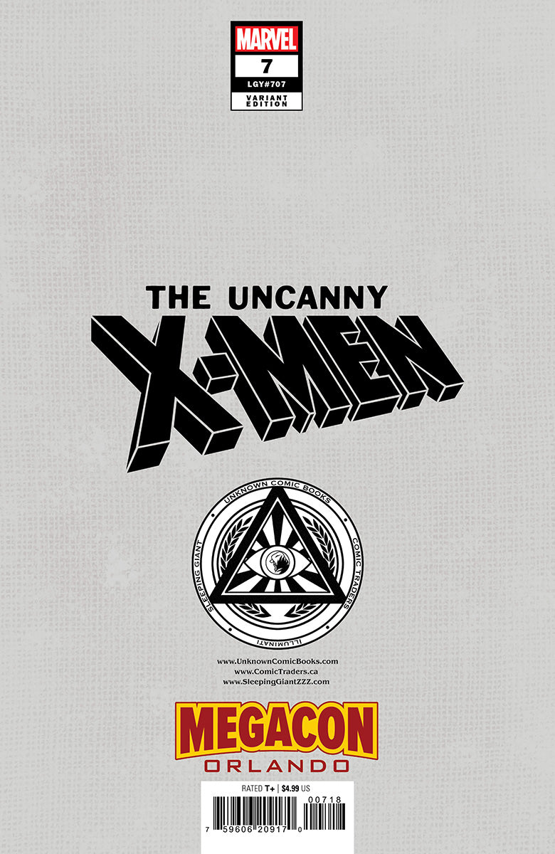 [Foil] Uncanny X-Men #7 Unknown Comics David Nakayama Exclusive Virgin MEGACON 2025 Var (12/11/2024)