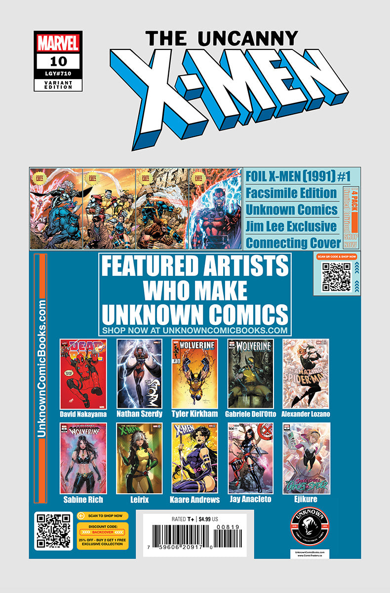 [2 PACK] Uncanny X-Men #10 Unknown Comic David Nakayama Exclusive Var (02/05/2025) (02/19/2025)