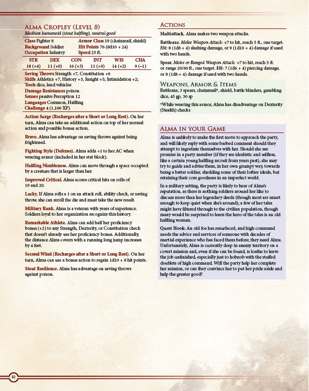 Ultimate NPCs: Warfare Hardcover (5E)