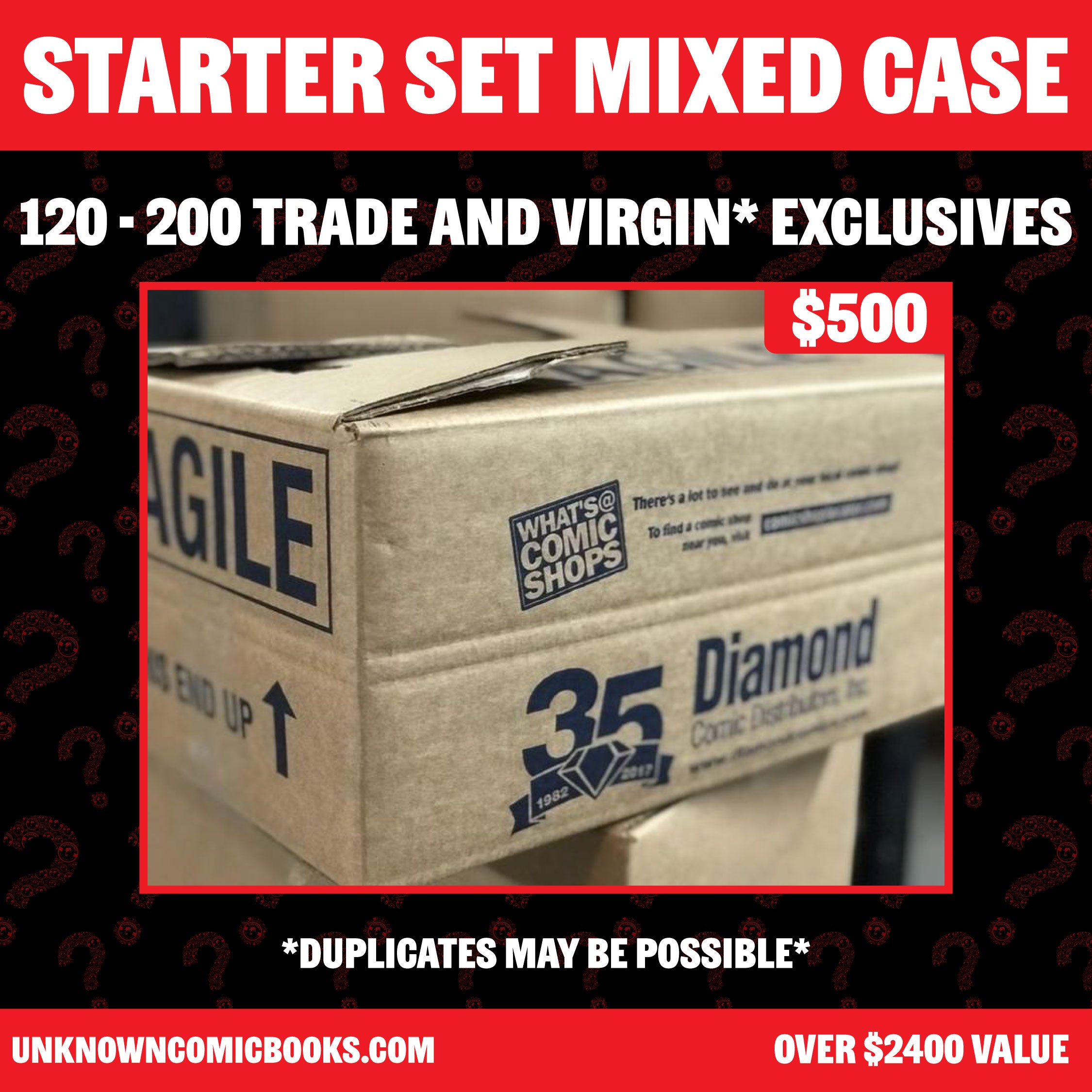 STORE EXCLUSIVE STARTER SET: MIXED CASE OF EXCLUSIVE COMIC BOOKS TRADE AND VIRGIN / MINIMAL ESTIMATED 120-200 COMICS [07/30/2025]