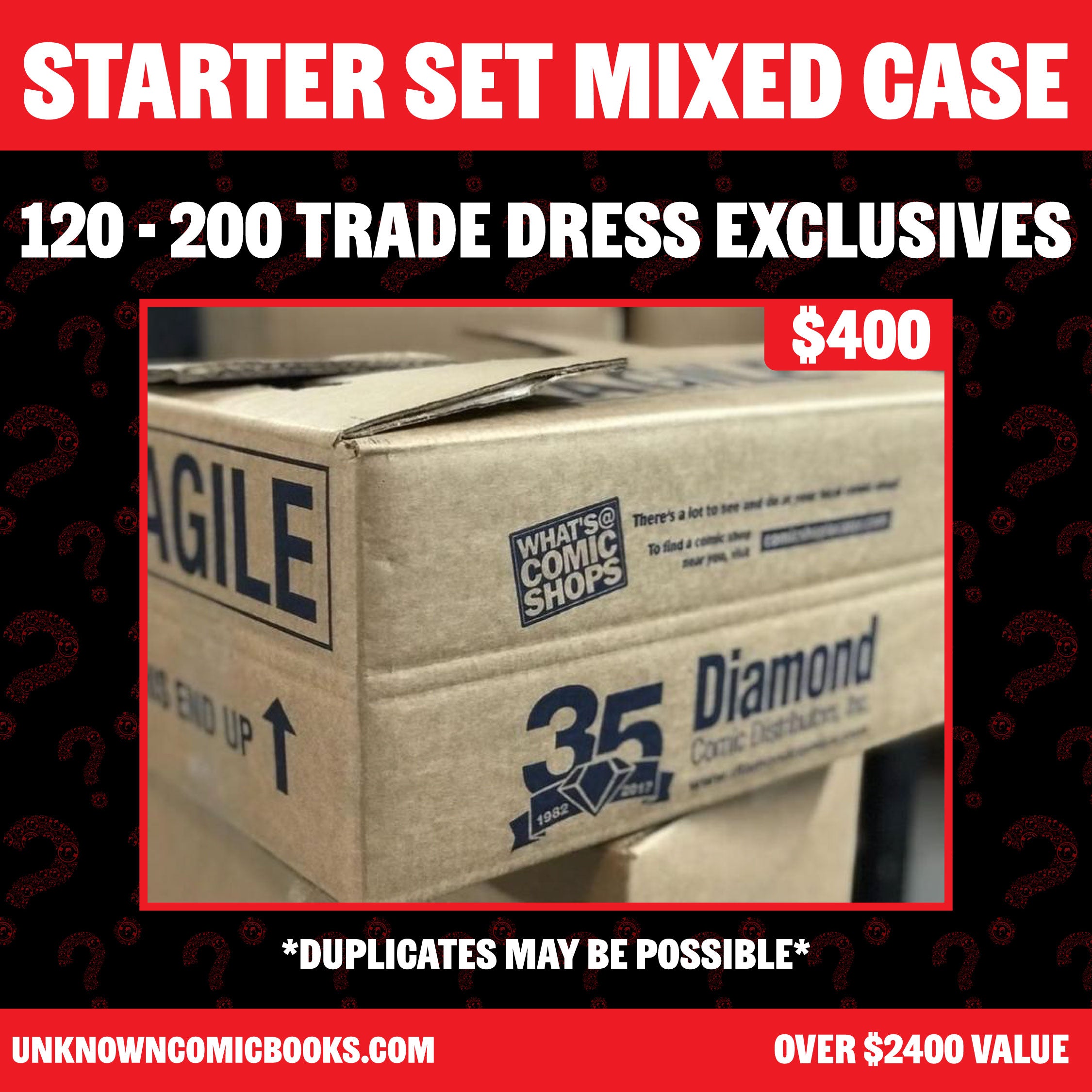 STORE EXCLUSIVE STARTER SET: MIXED CASE OF EXCLUSIVE COMIC BOOKS TRADE DRESS ESTIMATED 120-200 COMICS [07/30/2025]