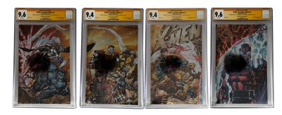 [TRIPLE SIGNED CGC YELLOW LABEL 4 PACK FOIL] X-Men 1991 #1 Facsimile Jim Lee | Claremont |  Williams Cover Var [Set #2]