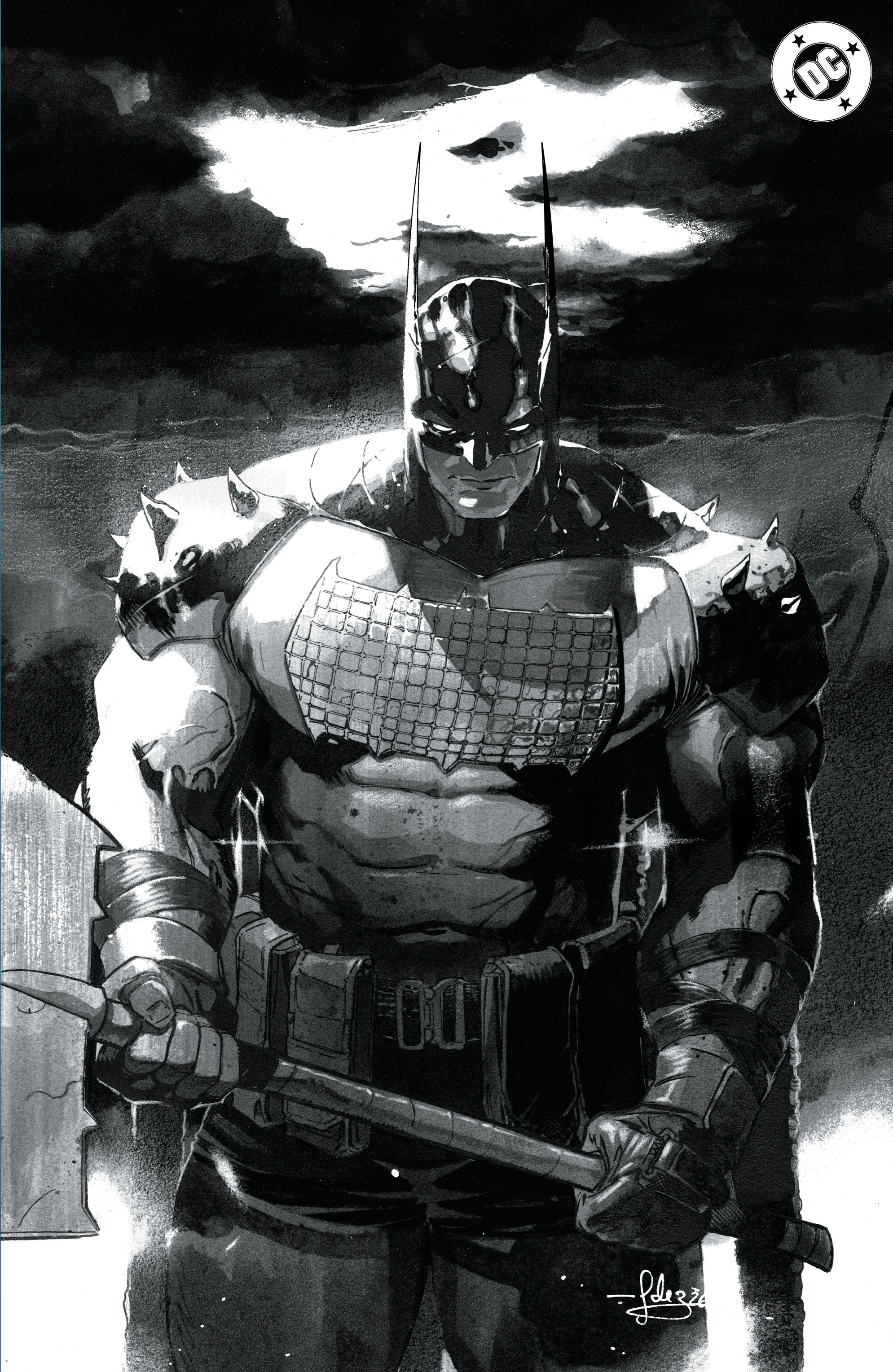 ABSOLUTE BATMAN #20 - JAVIER FERNANDEZ BLACK AND WHITE VIRGIN VARIANT KNIGHT OF COMICS EXCLUSIVE LTD 1000