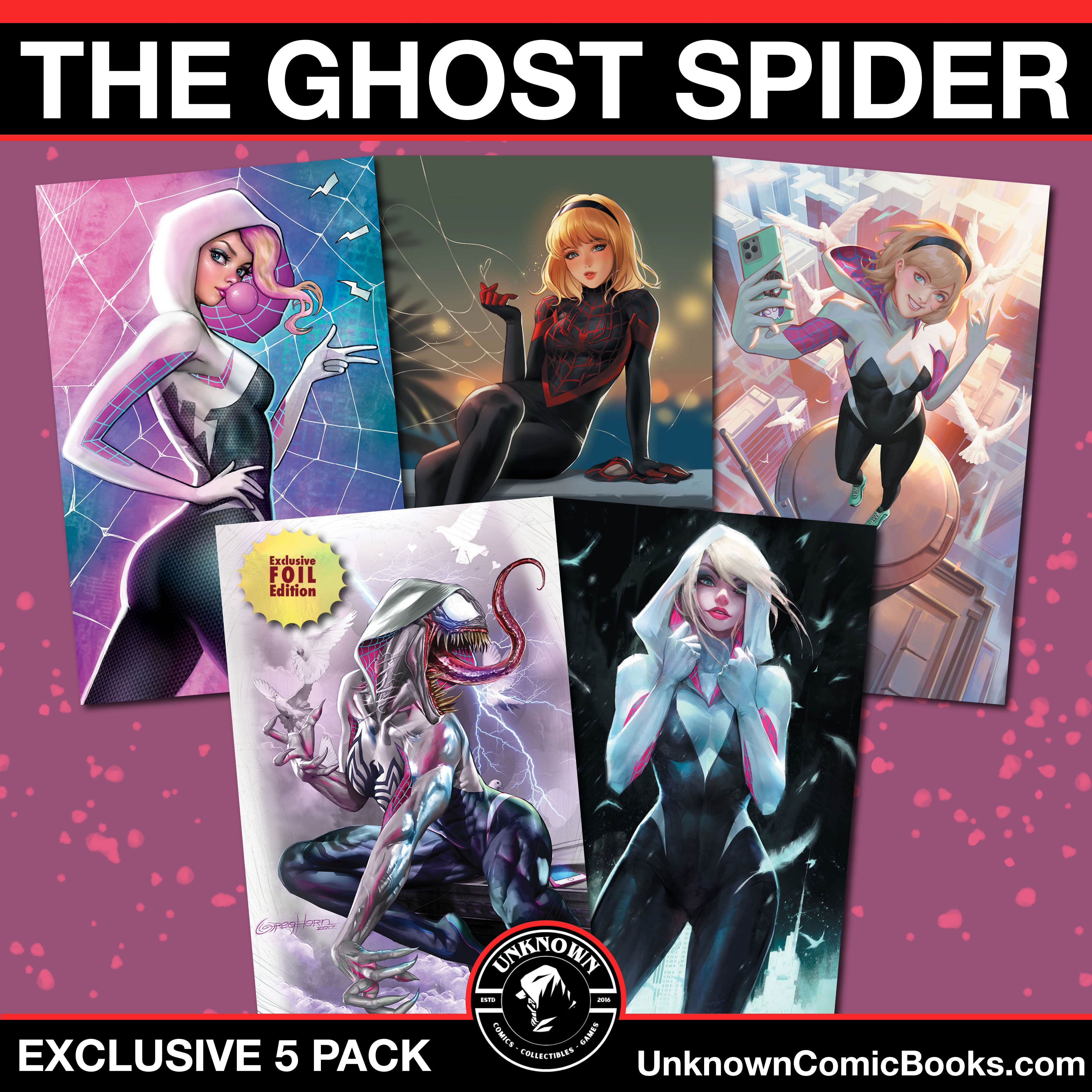 [5 PACK VIRGIN] SPIDER-GWEN: THE GHOST SPIDER #1 #2 #3 #4 #5 EXCLUSIVE VAR (09/11/2024)