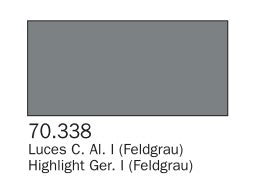 Vallejo 338 17ml Bottle Highlight German Tankcrew I (Field Grey) Panzer Aces (6/Bx)