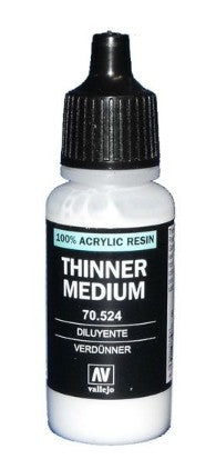 Vallejo 524 18ml Bottle Thinner Medium (6/Bx)