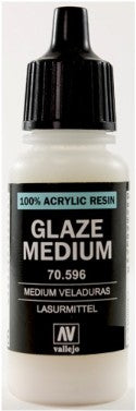 Vallejo 596 18ml Bottle Glaze Medium (6/Bx) (New Bottle)