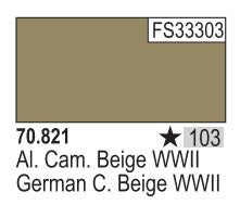 Vallejo 821 17ml Bottle German WWII Camouflage Beige Model Color (6/Bx)