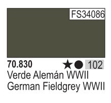 Vallejo 830 17ml Bottle German Field Grey WWII Model Color (6/Bx)