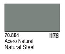 Vallejo 864 17ml Bottle Natural Steel Model Color (6/Bx)