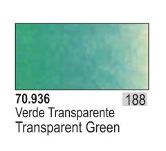 Vallejo 936 17ml Bottle Transparent Green Model Color (6/Bx)