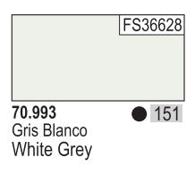Vallejo 993 17ml Bottle White Grey Model Color (6/Bx)