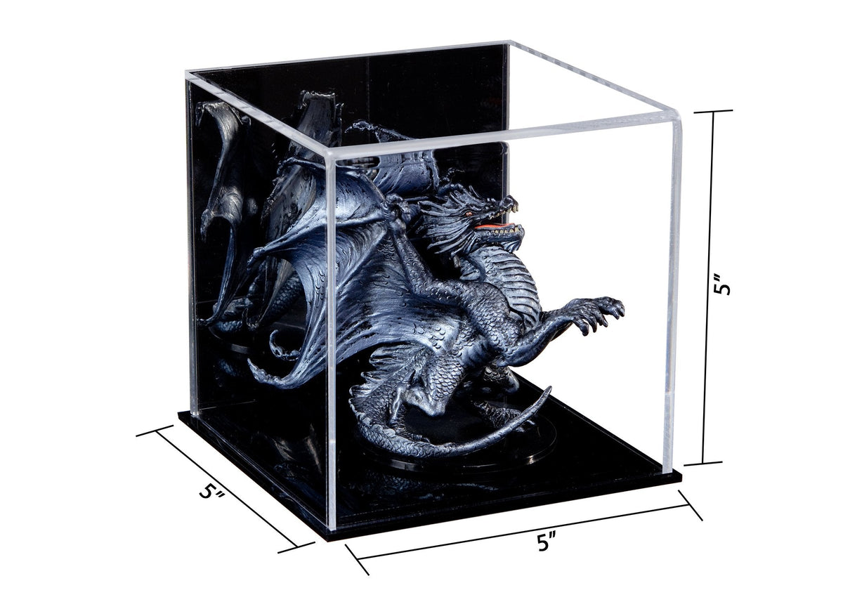 Versatile Acrylic Display Cases with Double Sheet Base with Mirror Case
