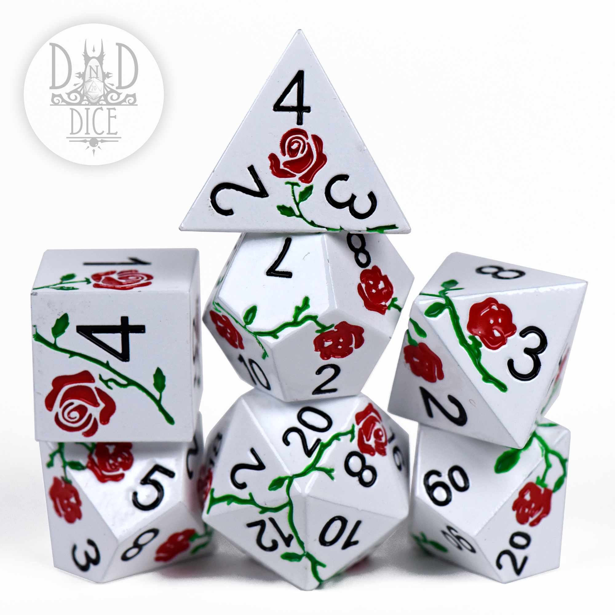 Enchanted Rose: Beauty - Metal Dice Set