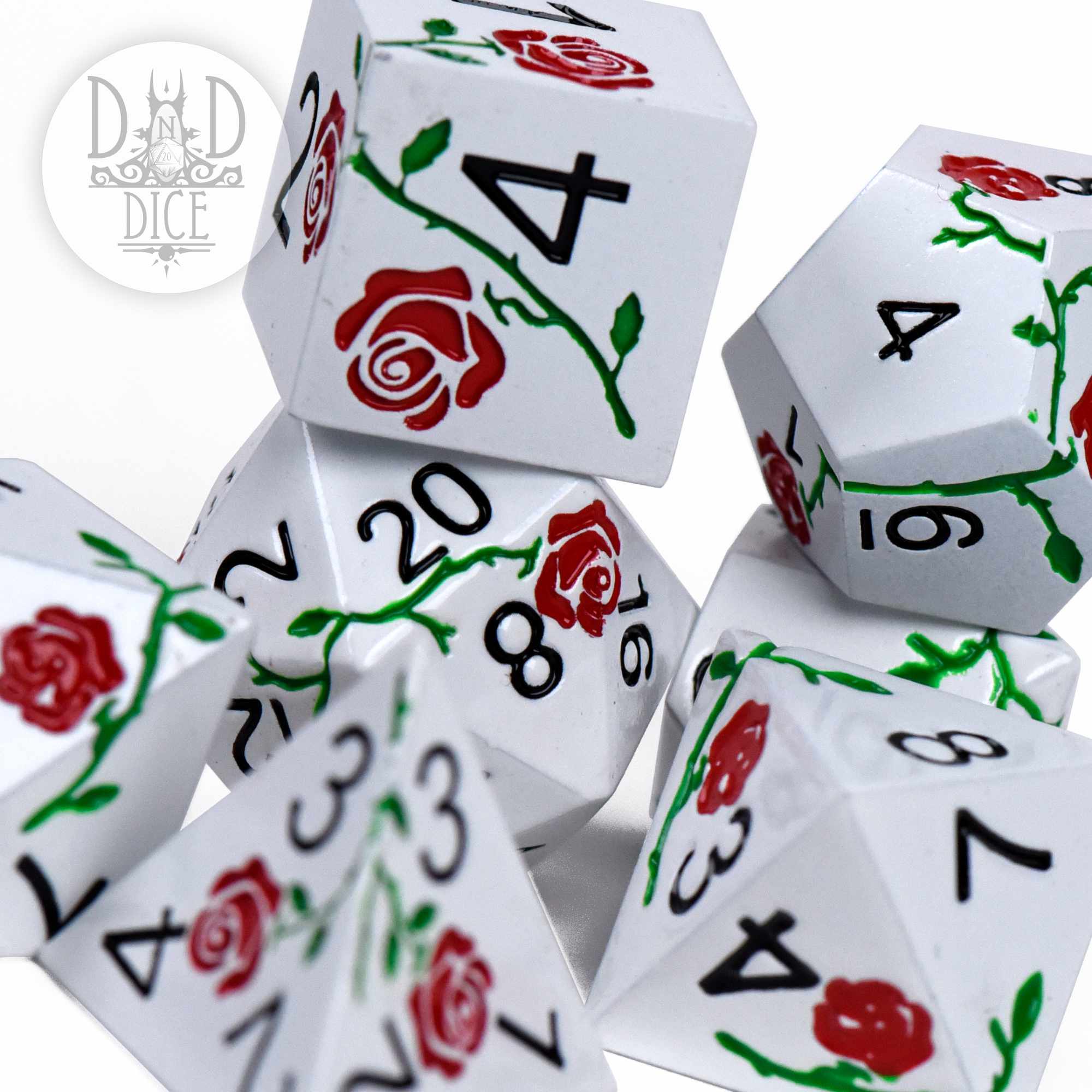 Enchanted Rose: Beauty - Metal Dice Set
