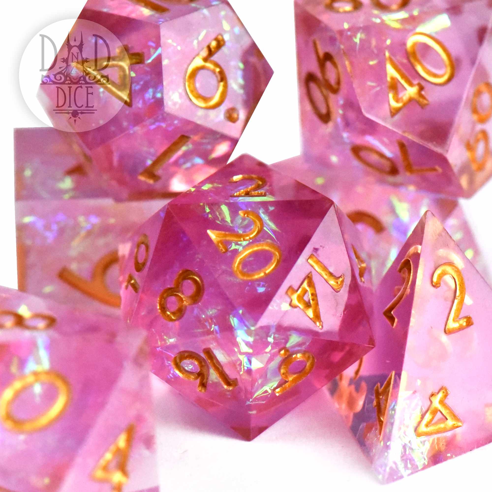 Purifying Light Handmade Dice Set (Color Change)