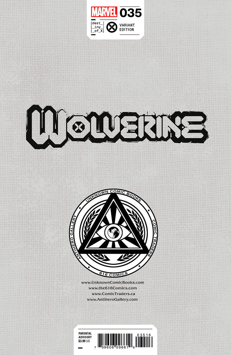 [2 PACK] WOLVERINE #35 UNKNOWN COMICS SCOTT WILLIAMS EXCLUSIVE ICON VAR (07/19/2023) (07/26/2023)