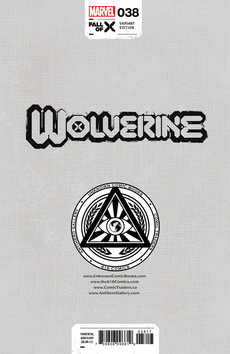 WOLVERINE #38 [FALL] UNKNOWN COMICS DAVID NAKAYAMA HELLFIRE EXCLUSIVE VIRGIN VAR (10/11/2023)