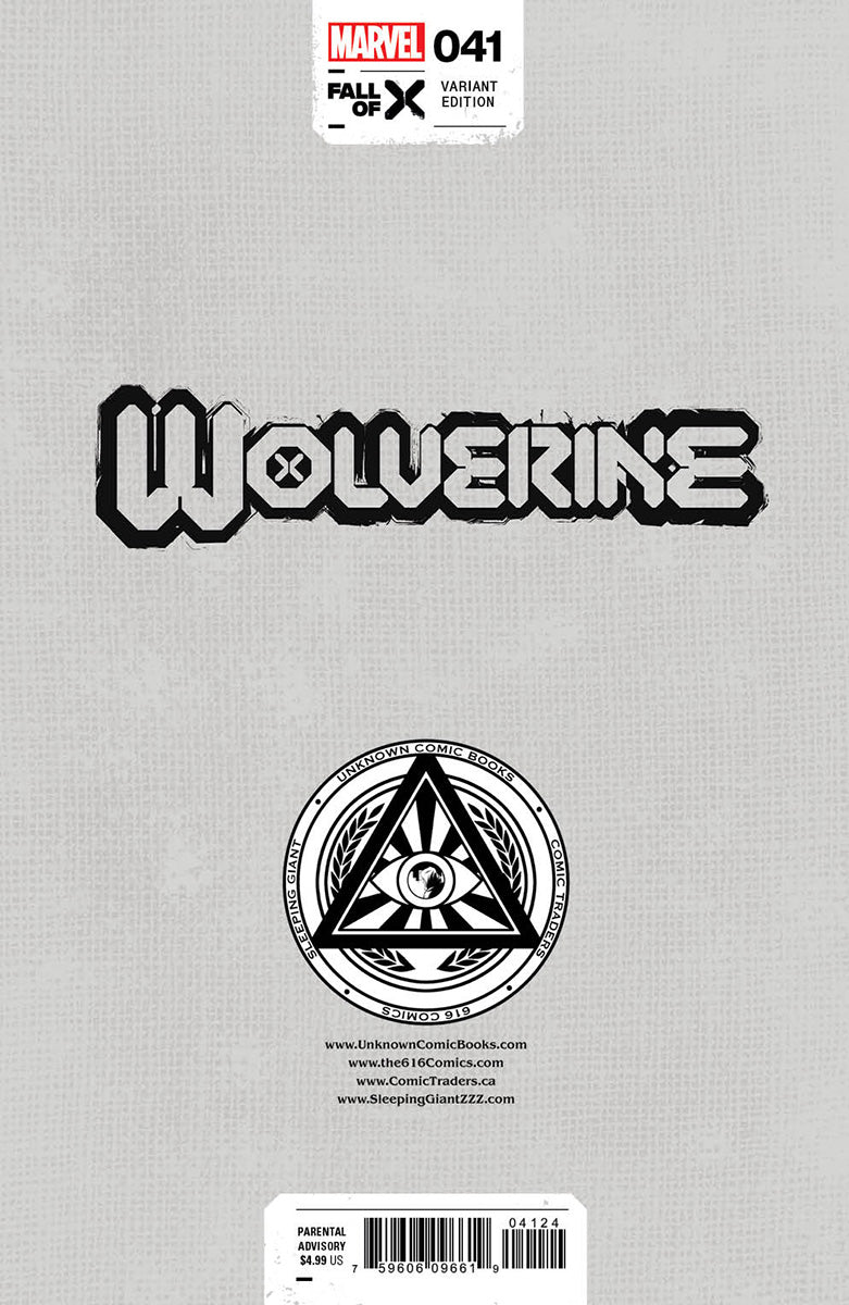 [2 PACK] WOLVERINE #41 UNKNOWN COMICS TYLER KIRKHAM EXCLUSIVE VAR (01/10/2024)