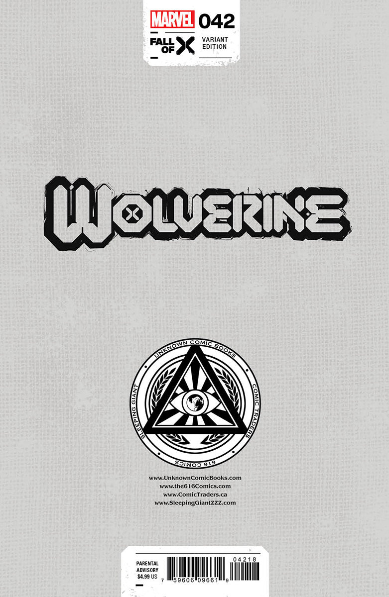 [2 PACK] WOLVERINE #42 UNKNOWN COMICS TYLER KIRKHAM EXCLUSIVE VAR (01/31/2024)