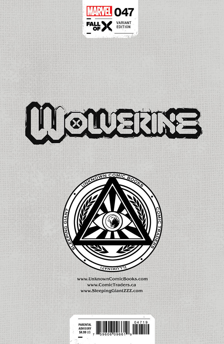 WOLVERINE #47 UNKNOWN COMICS MICO SUAYAN EXCLUSIVE VIRGIN VAR (04/10/2024)