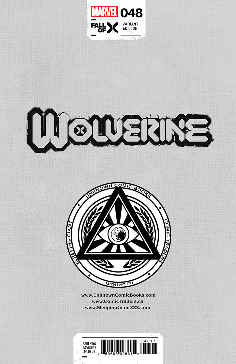 [2 PACK] WOLVERINE #48 UNKNOWN COMICS MARCO MASTRAZZO EXCLUSIVE VAR (04/24/2024)