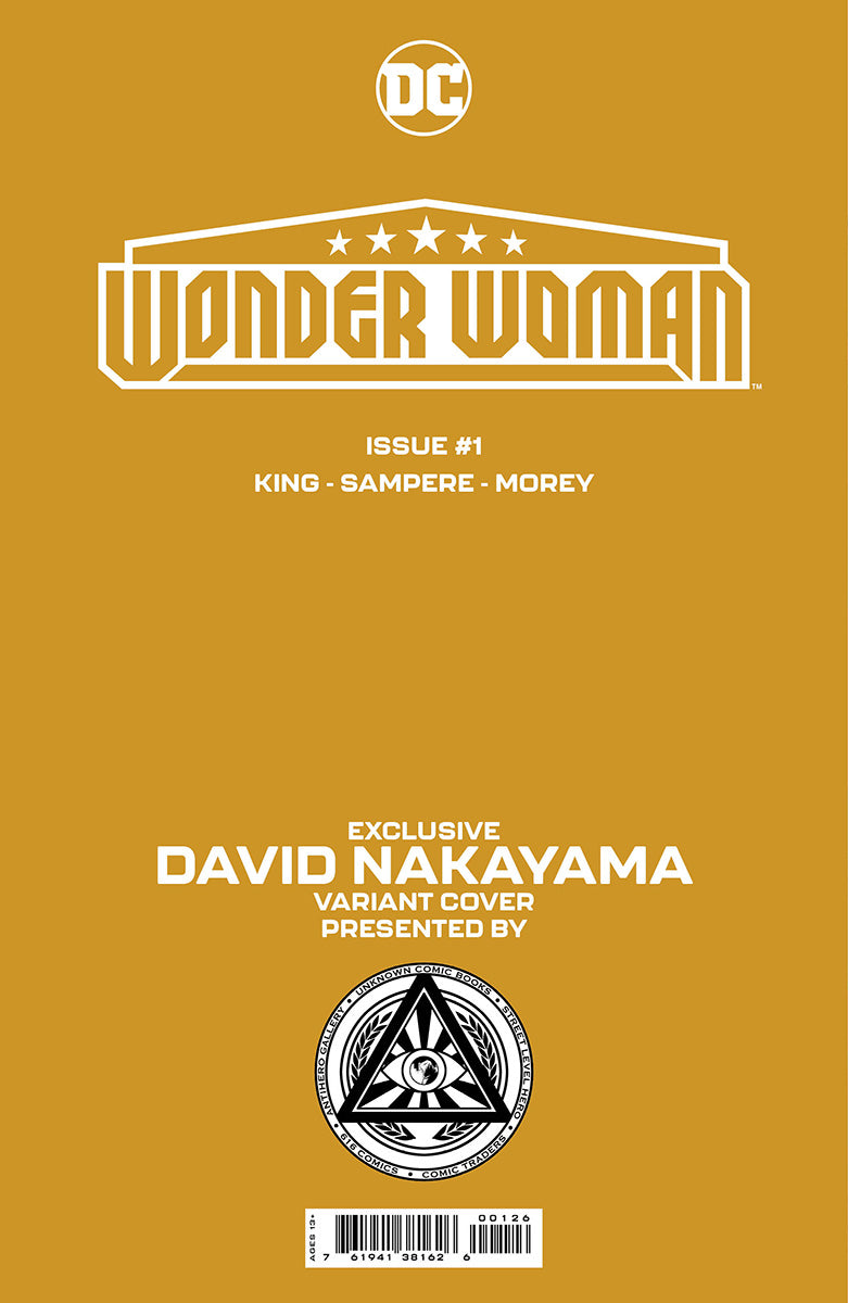 [2 Pack] Wonder Woman #1 Unknown Comics David Nakayama Exclusive Var (09/20/2023)