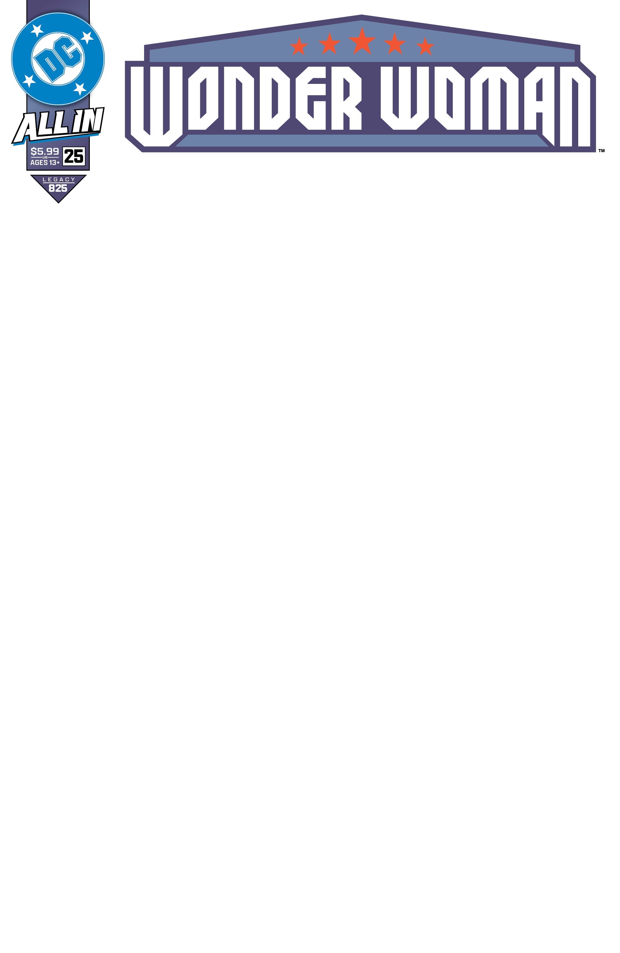 Wonder Woman #25 F Blank Variant (09/24/2025) Dc