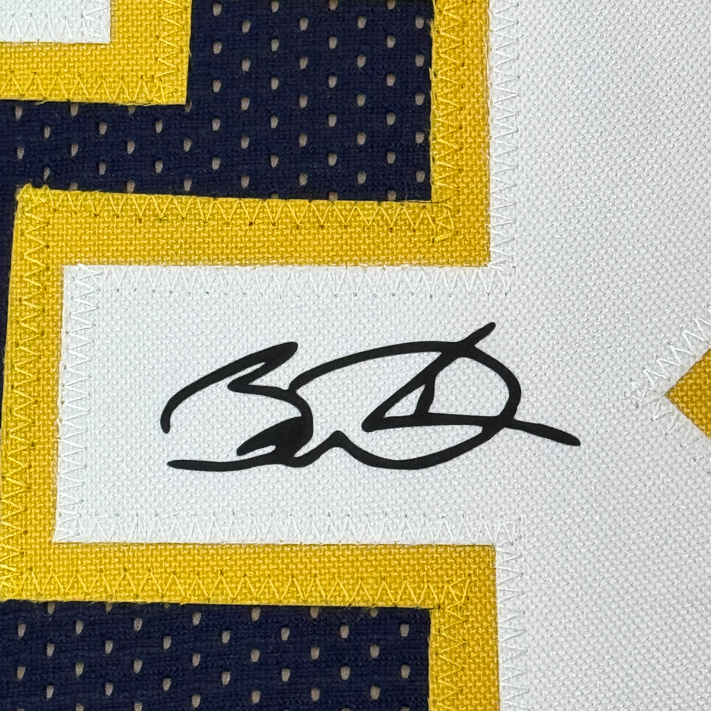 Framed Facsimile Autographed Dwyane Wade 35x39 Marquette Blue Reprint Laser Auto College Basketball Jersey