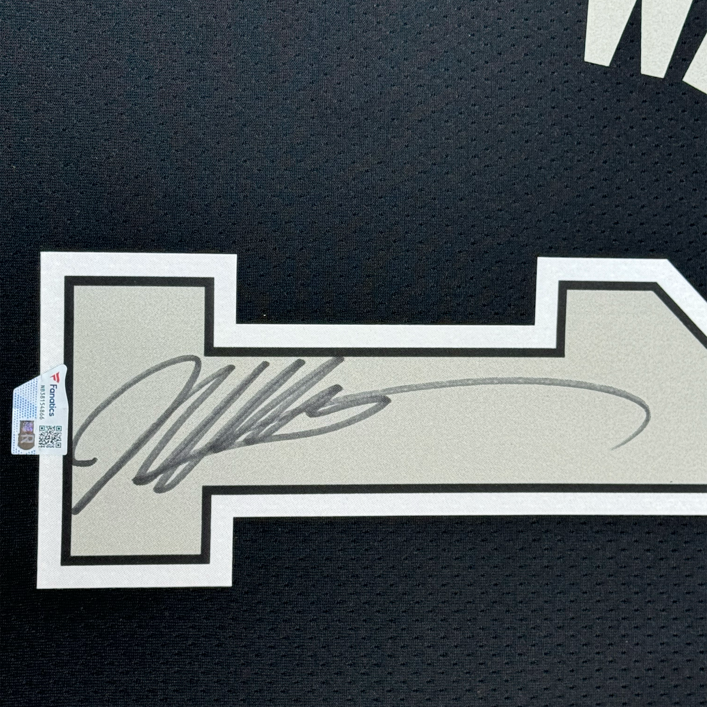 Framed Autographed/Signed Victor Wembanyama 35x39 San Antonio Spurs Black Authentic Swingman Statement Edition Basketball Jersey Fanatics COA