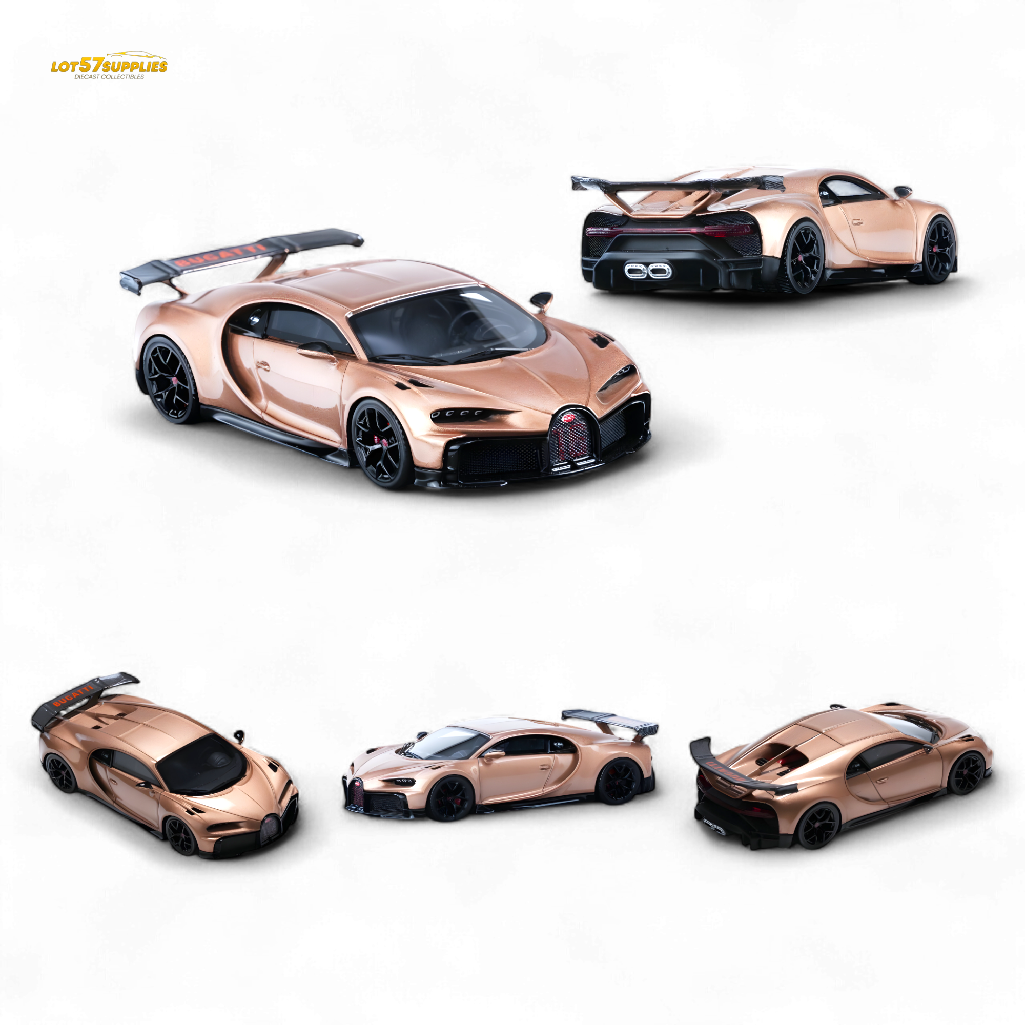YM Model Bugatti Chiron PUR SPORT in Fantasy Rose Gold Limited to 299 Pcs 1:64