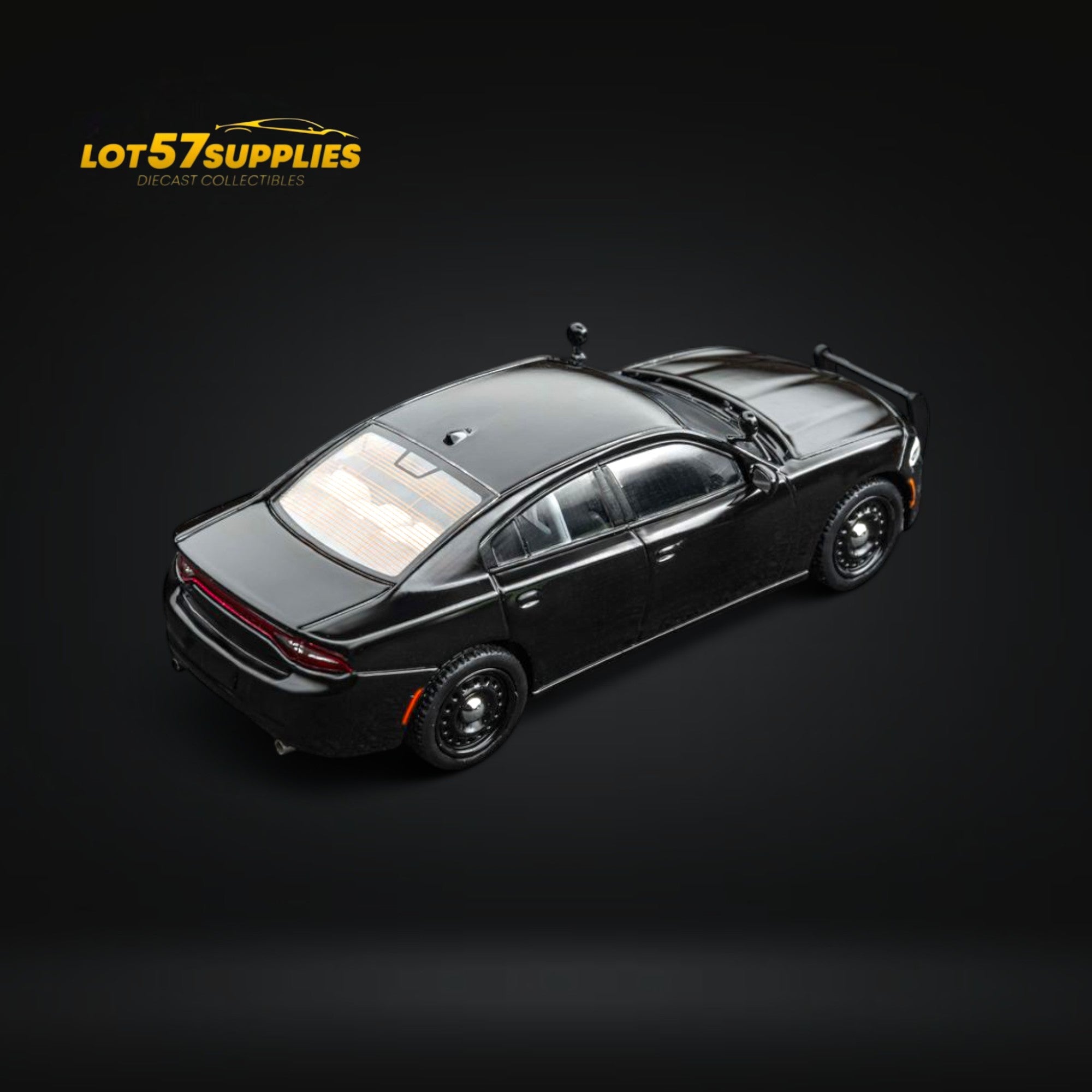(Pre-Order) Elite Collectibles Dodge Warhorse Unmarked Police Interceptor Black 1:64