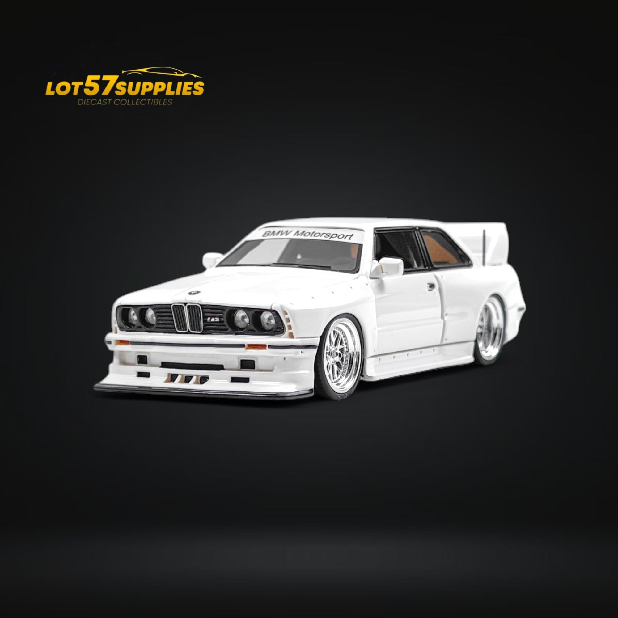 NA BMW E30 Wide-Body Resin Model White 1:64