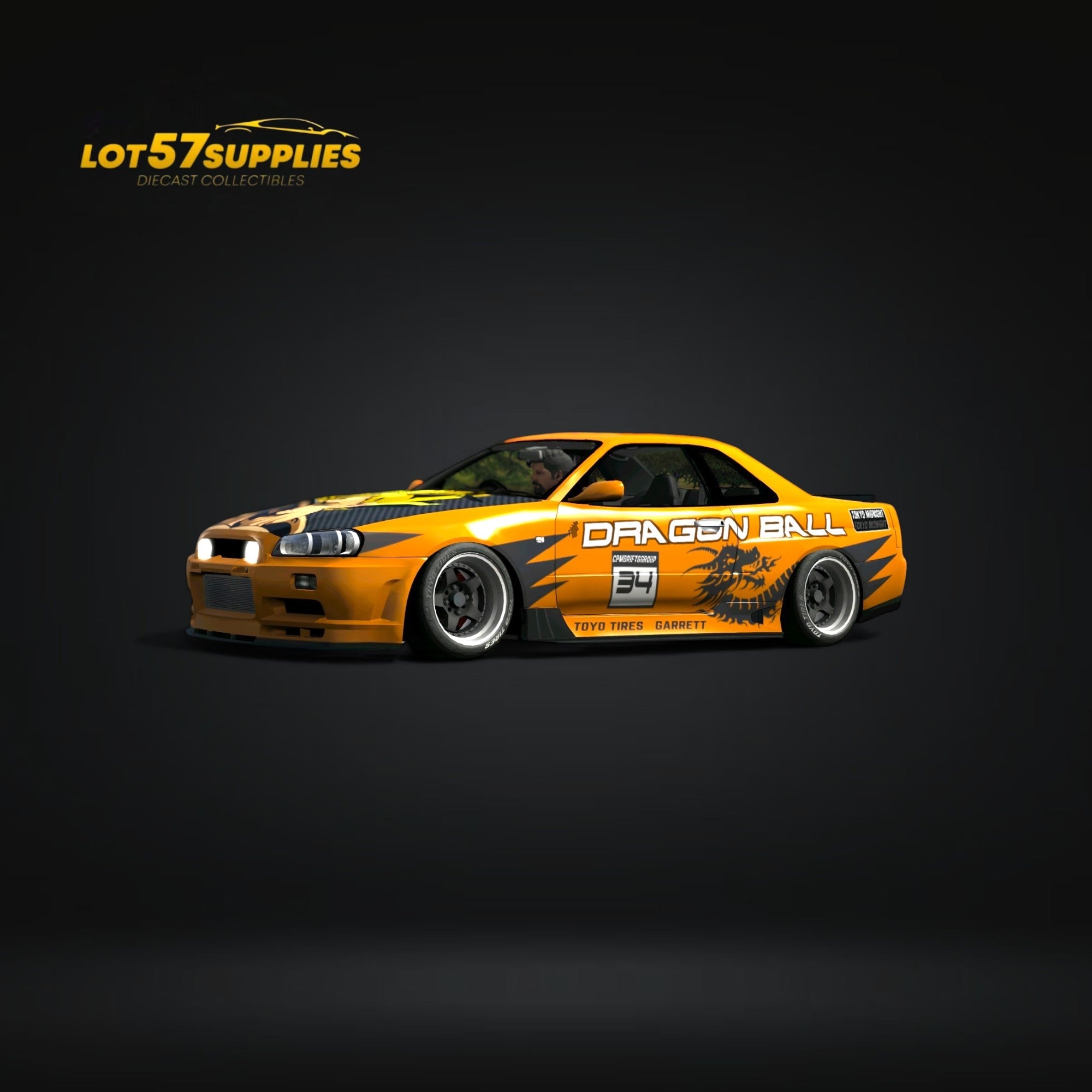 (Pre-Order) Fast Speed Skyline R34 GT-R - Orange 1:64